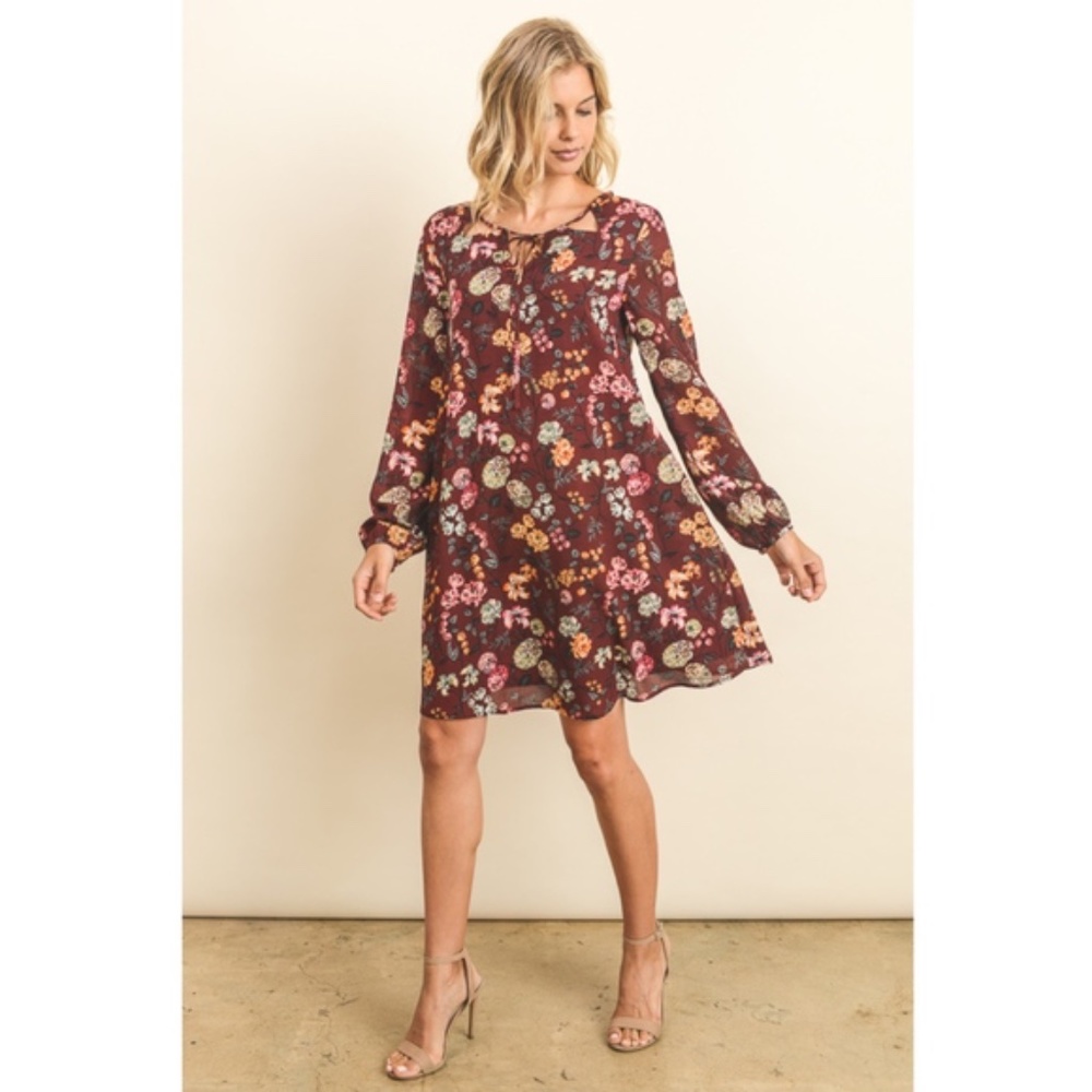 NWT Boho Flower Swing Dress